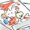 Sweet staff looking through posters